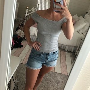 Striped off the Shoulder Top